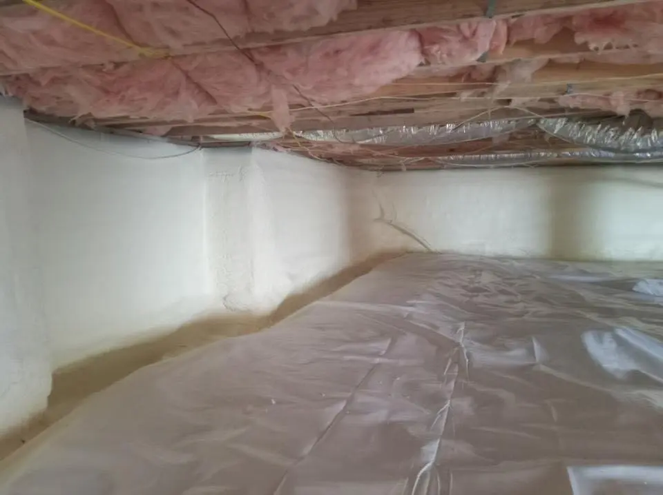 Crawl space encapsulation with closed-cell spray foam for Roof Waterproofing in Cottleville